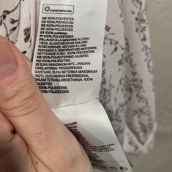 H&M WOMENS LONG SLEEVE FLORAL BLOUSE Size 6 - Picture 3 of 5